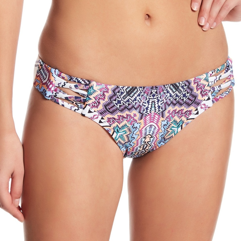 Red Carter Spaghetti Strapped Bikini Bottom
